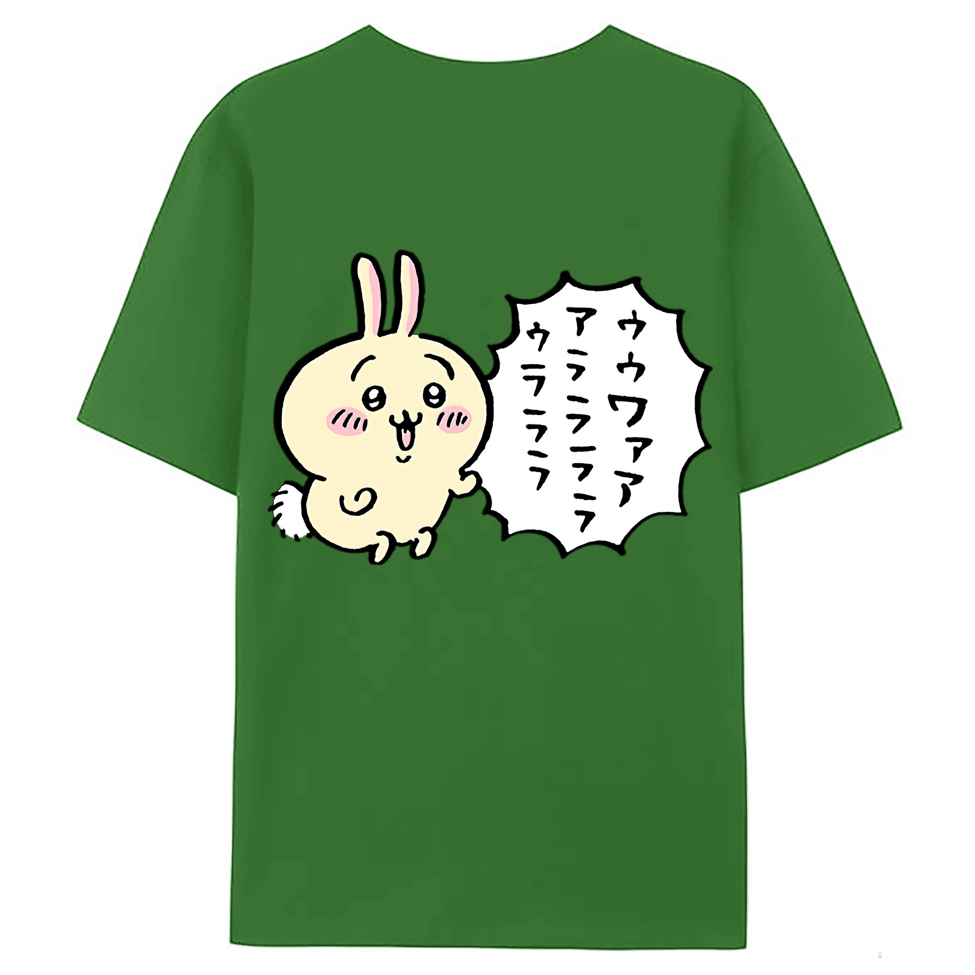 （画像用） ちいかわ うさぎ Chii-kawa usagi レディース半袖Tシャツ(バックプリント)